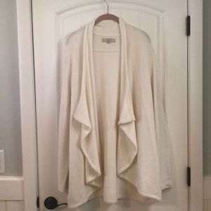 Loft NWOT White Waterfall Sweater